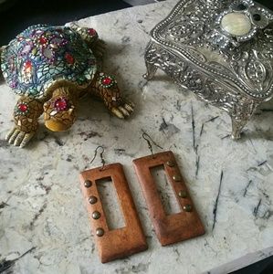 Wooden Earrings with Studs